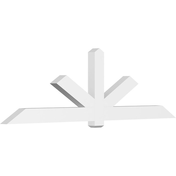 Ekena Millwork Kennewick Architectural Grade PVC Gable Bracket, 108"W x 31 1/2"H x 4"D x 6"F, 7/12 Pitch GBP108X32X0406KEN00 - main